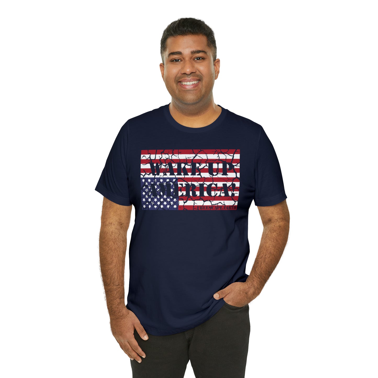 T-Shirt: Wake Up America! (center chest) + Be Part of the Solution (back)