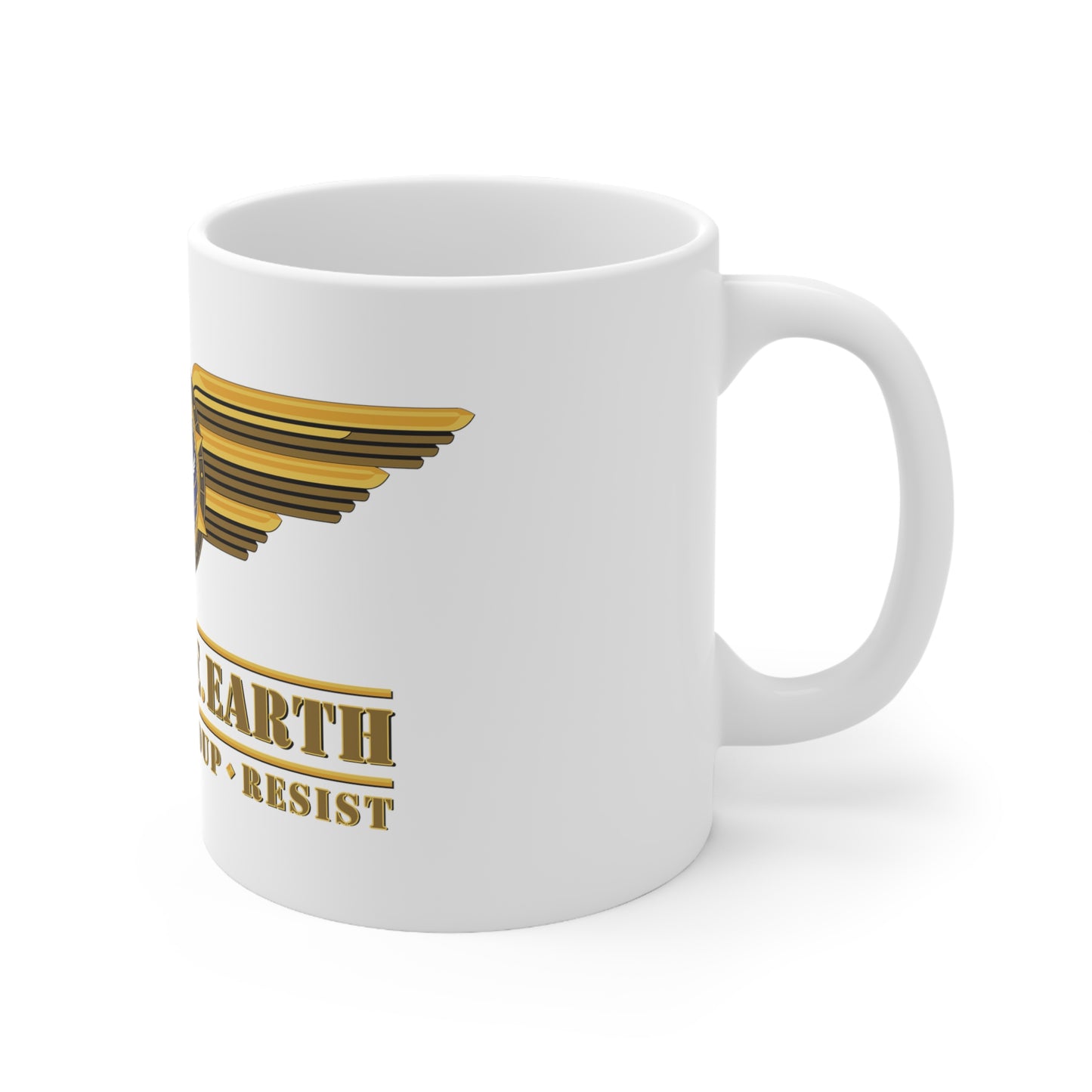 11oz White Mug: Light Striker