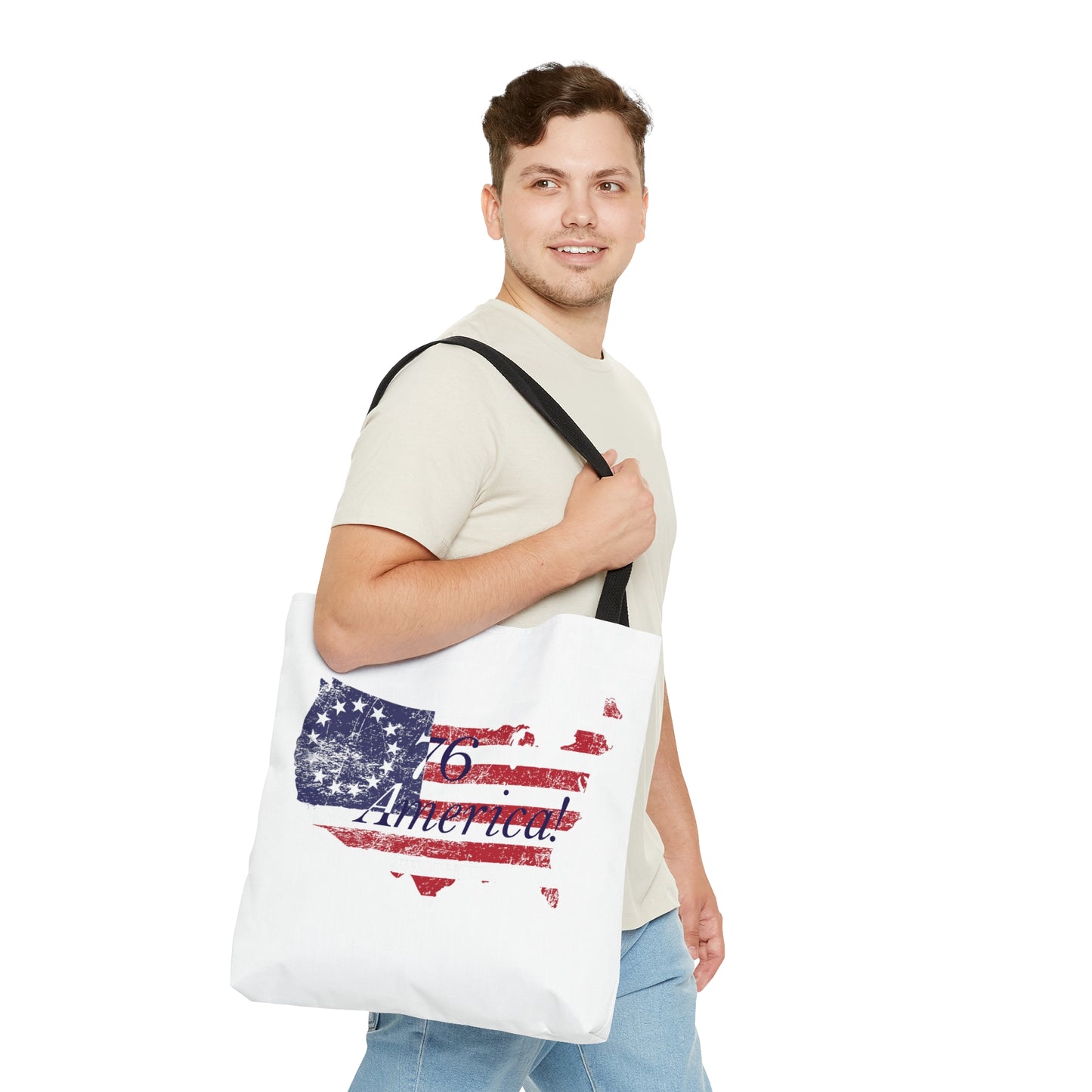 Tote Bag: '76 America + Be Part of the Solution (back)