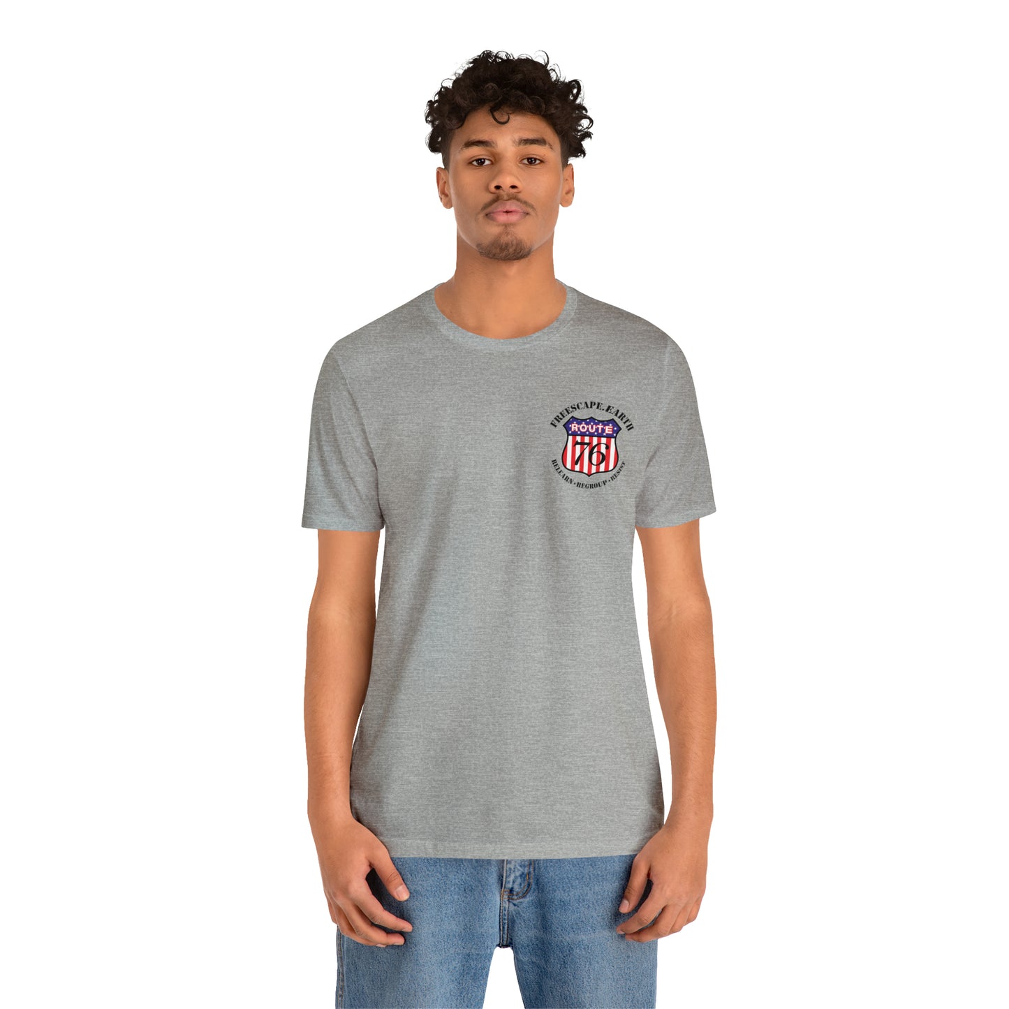 T-Shirt: Route 76 (left chest) + Be Part of the Solution (back)