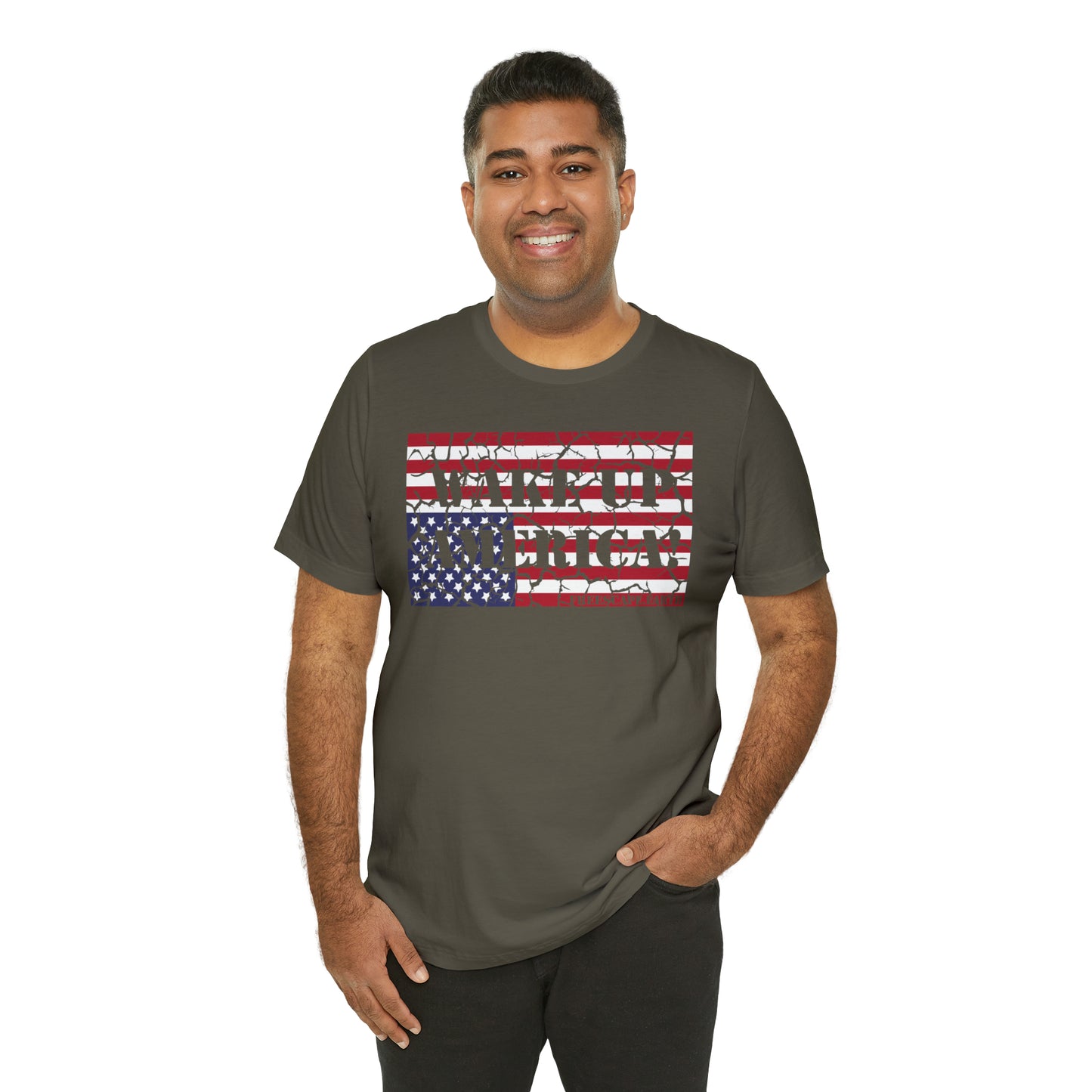 T-Shirt: Wake Up America! (center chest) + Be Part of the Solution (back)