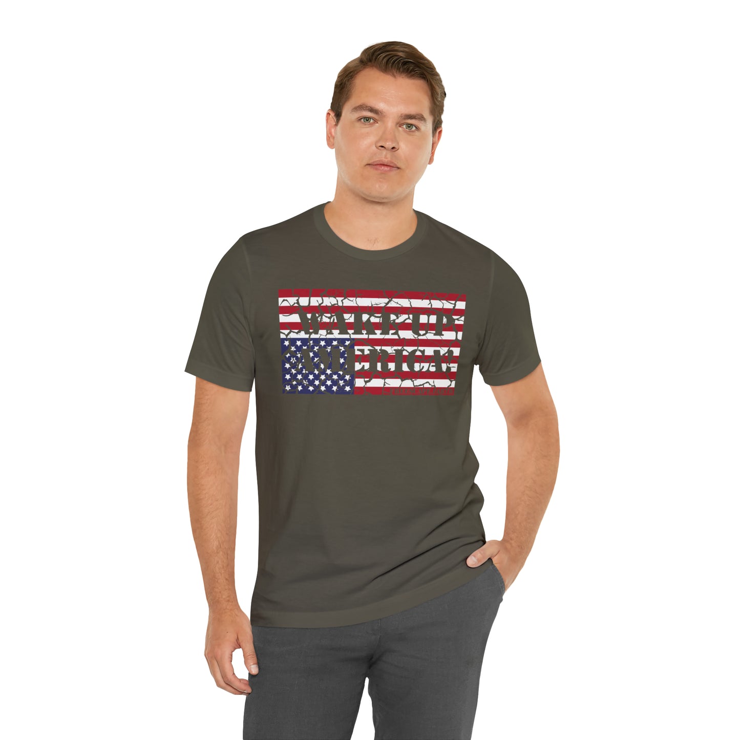 T-Shirt: Wake Up America! (center chest) + Be Part of the Solution (back)