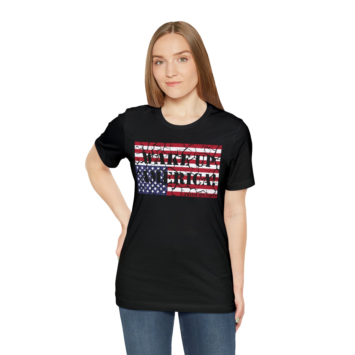 T-Shirt: Wake Up America! (center chest) + Be Part of the Solution (back)