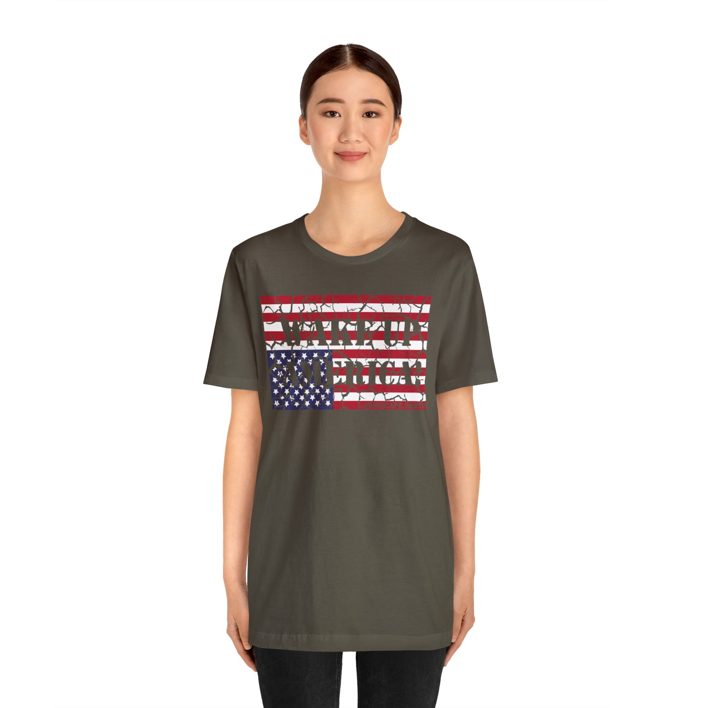 T-Shirt: Wake Up America! (center chest) + Be Part of the Solution (back)