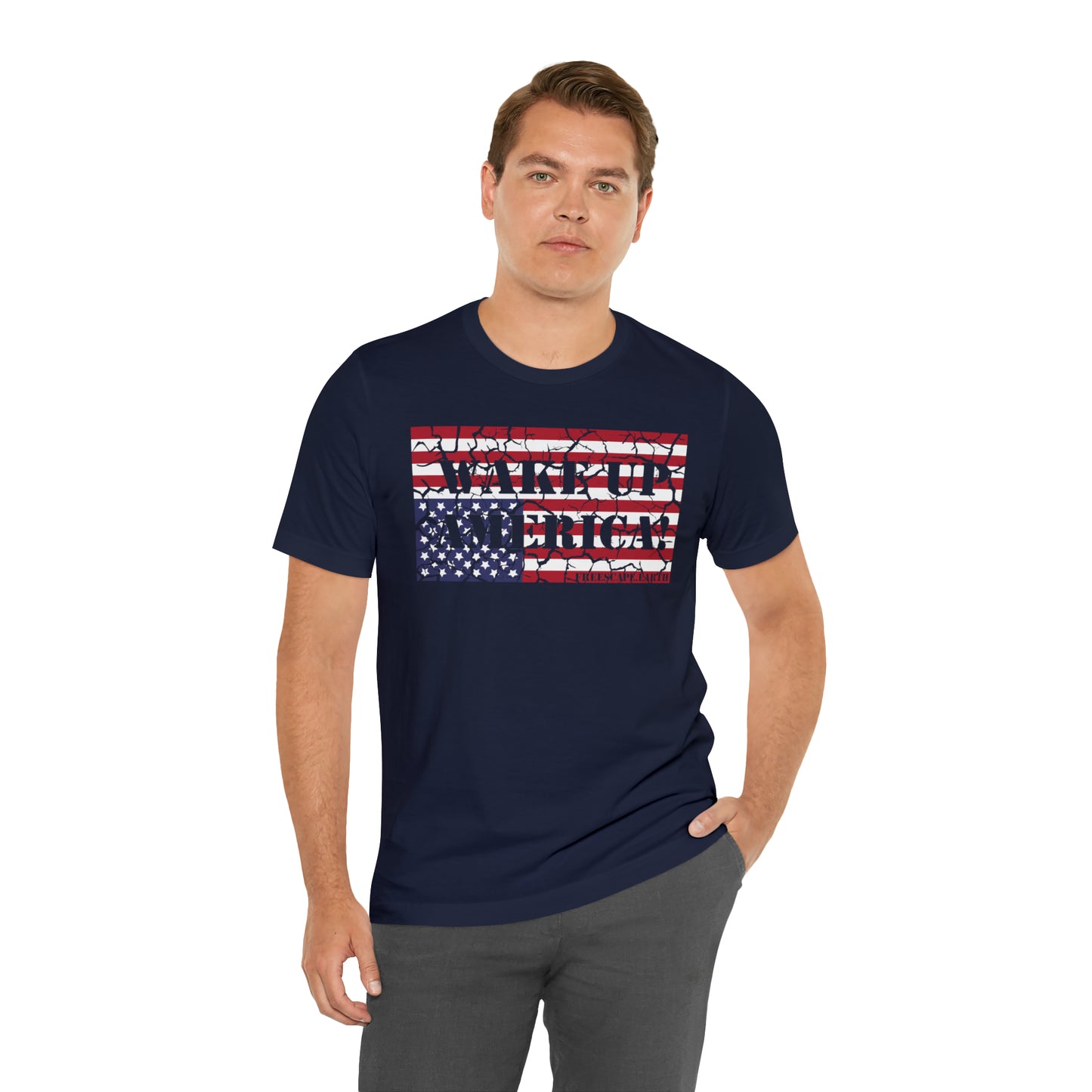 T-Shirt: Wake Up America! (center chest) + Be Part of the Solution (back)