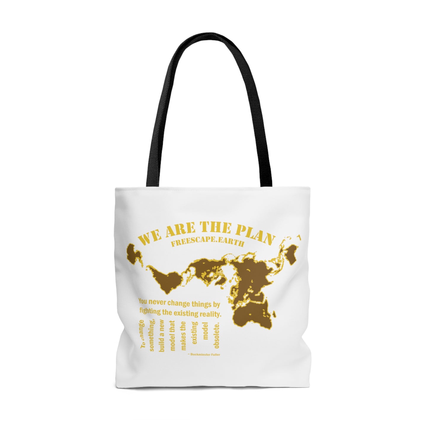 Tote Bag: Peace Dove + We Are The Plan & Fuller Quote (back)