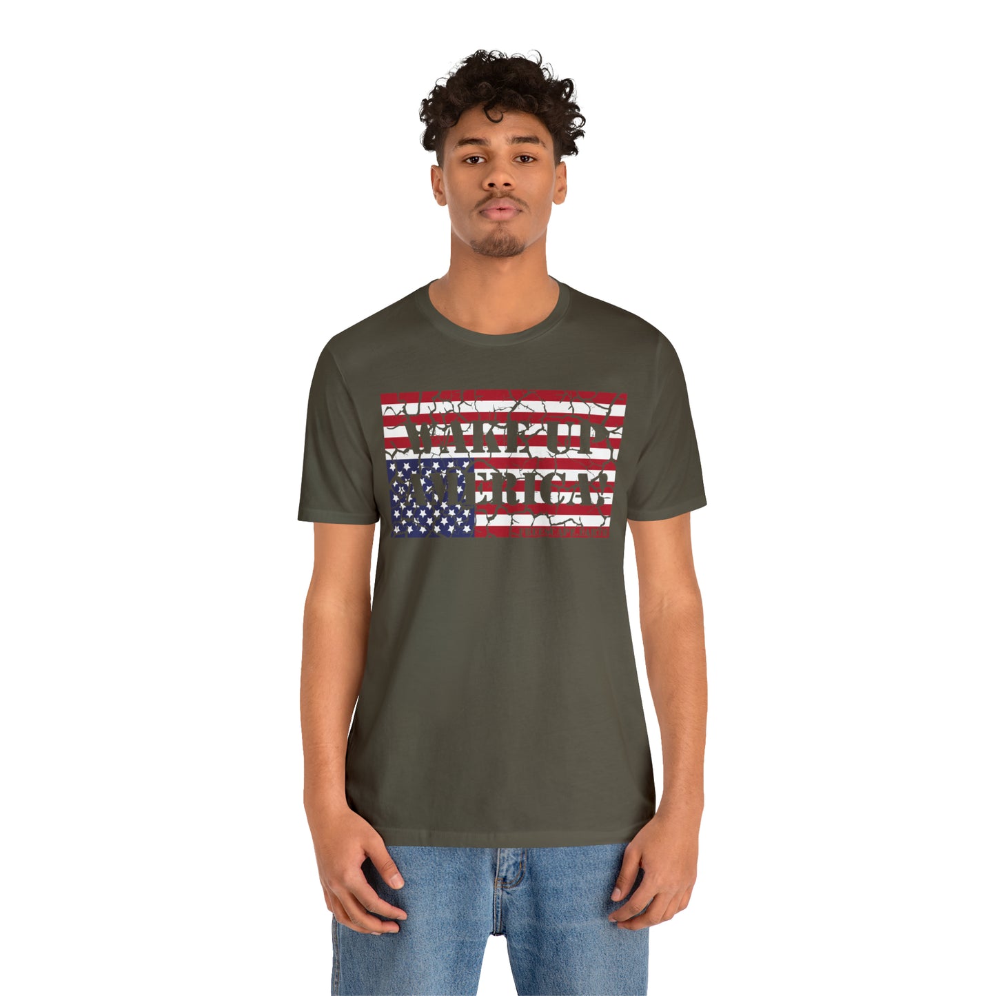 T-Shirt: Wake Up America! (center chest) + Be Part of the Solution (back)