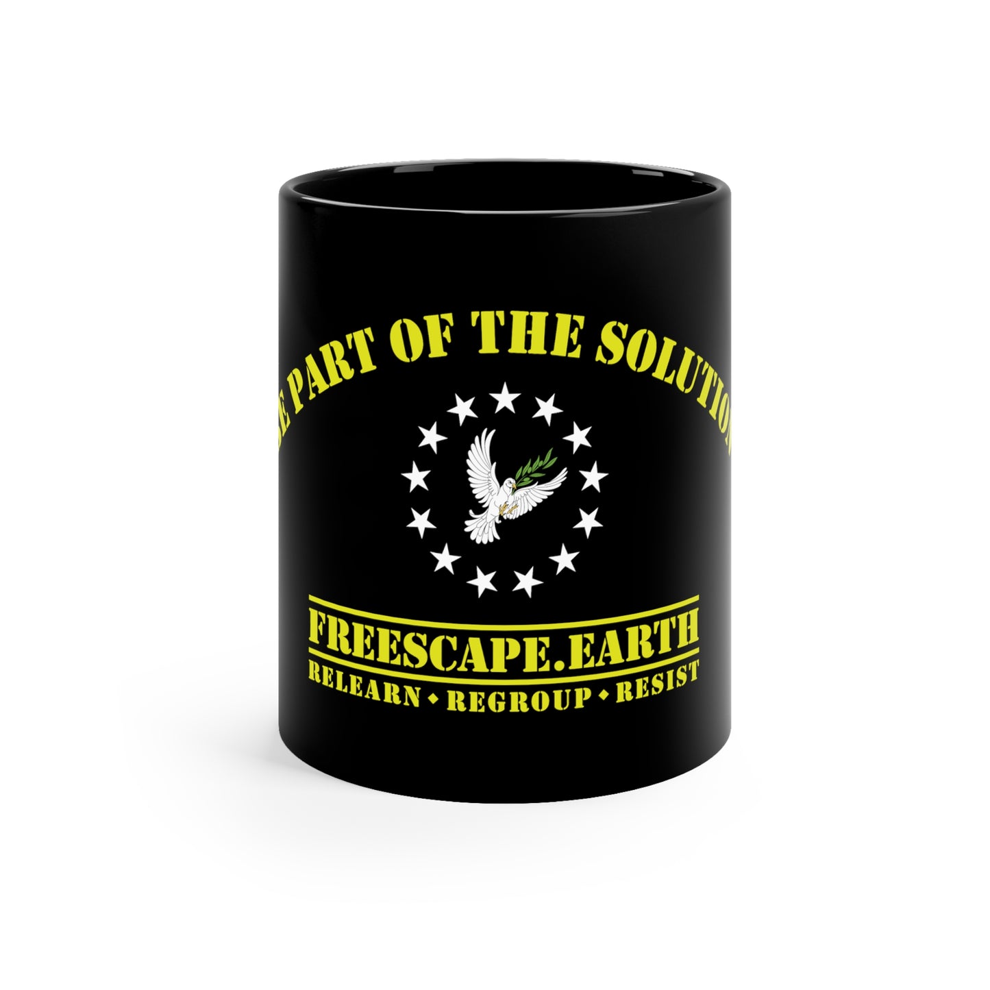 11oz Black Mug: Be Part of the Solution