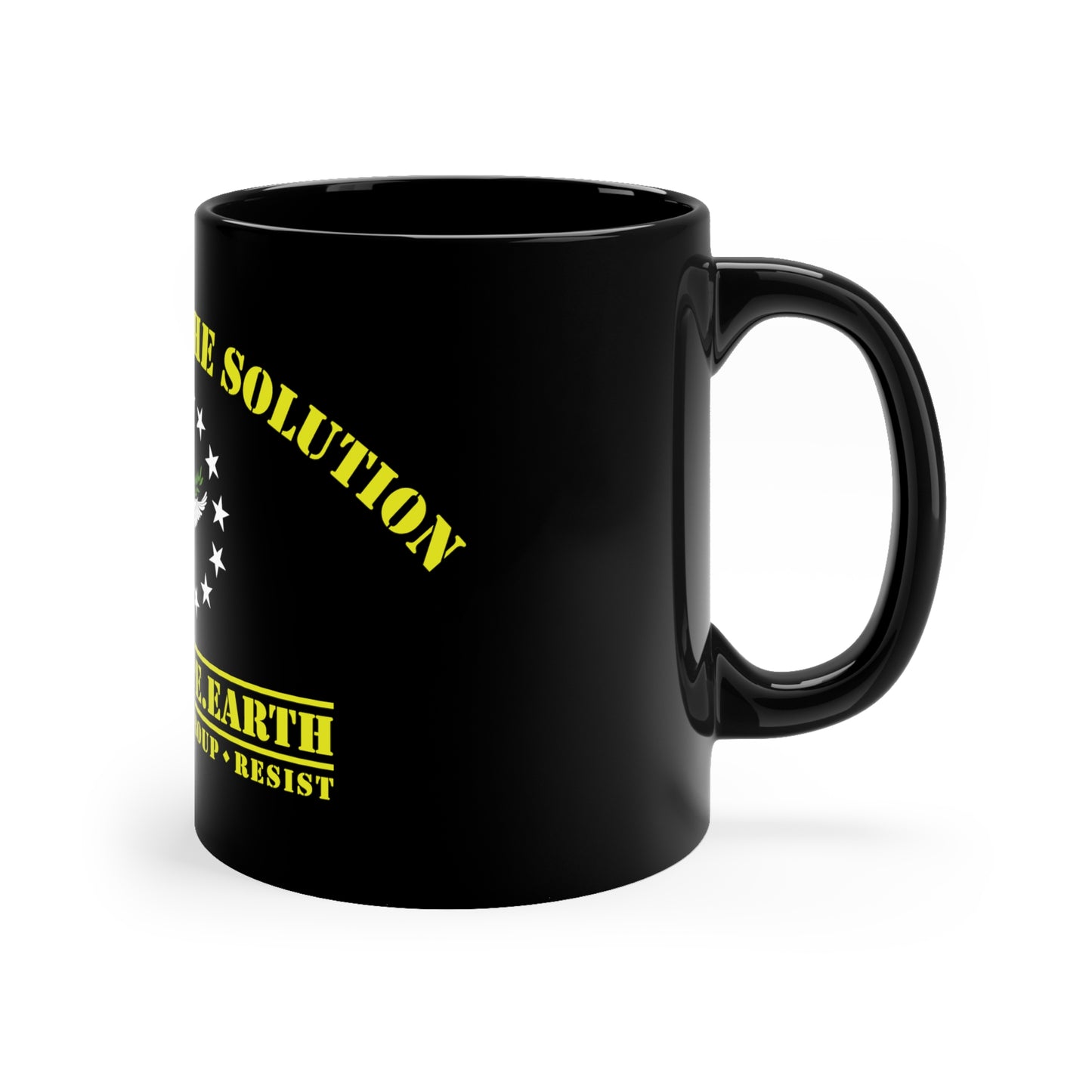 11oz Black Mug: Be Part of the Solution