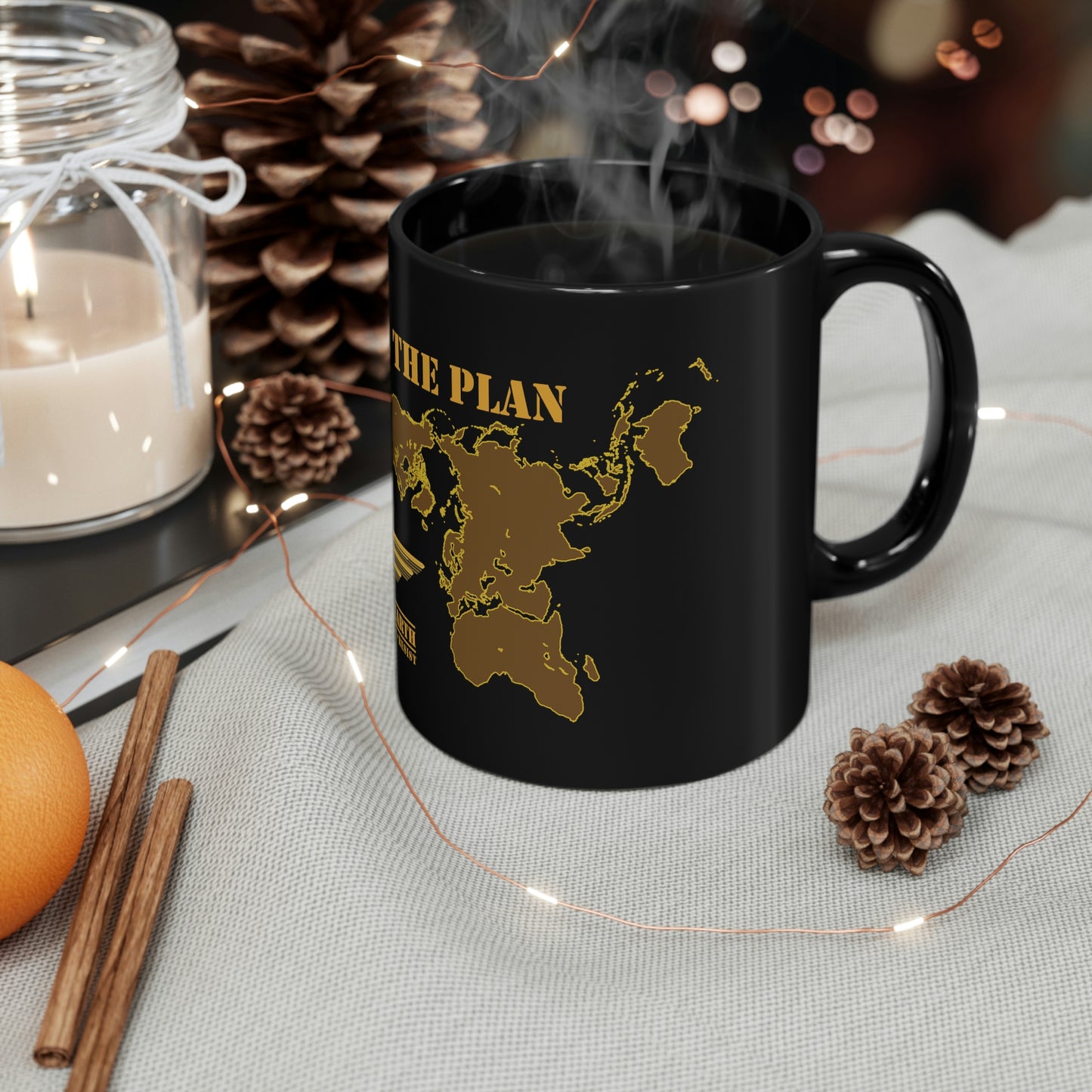 11oz Black Mug: We Are The Plan