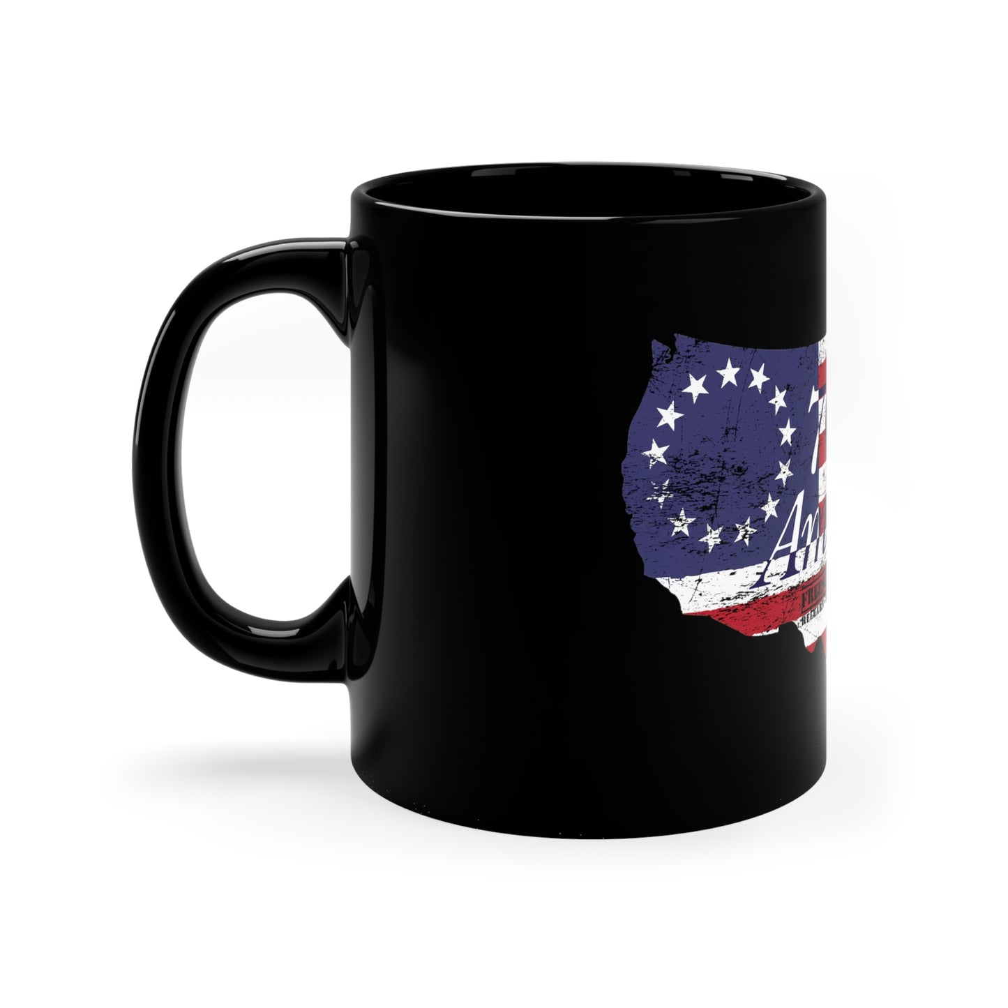 11oz Black Mug: 76 America!