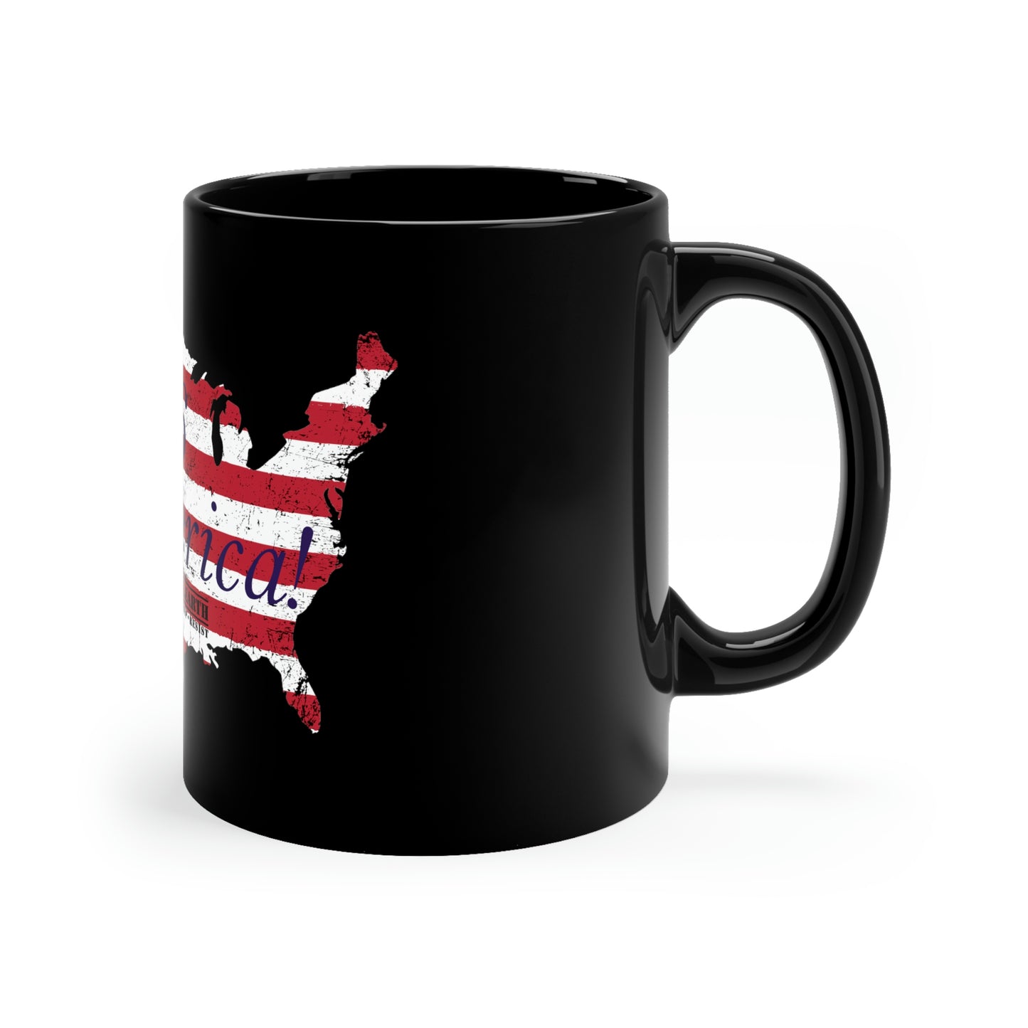 11oz Black Mug: 76 America!