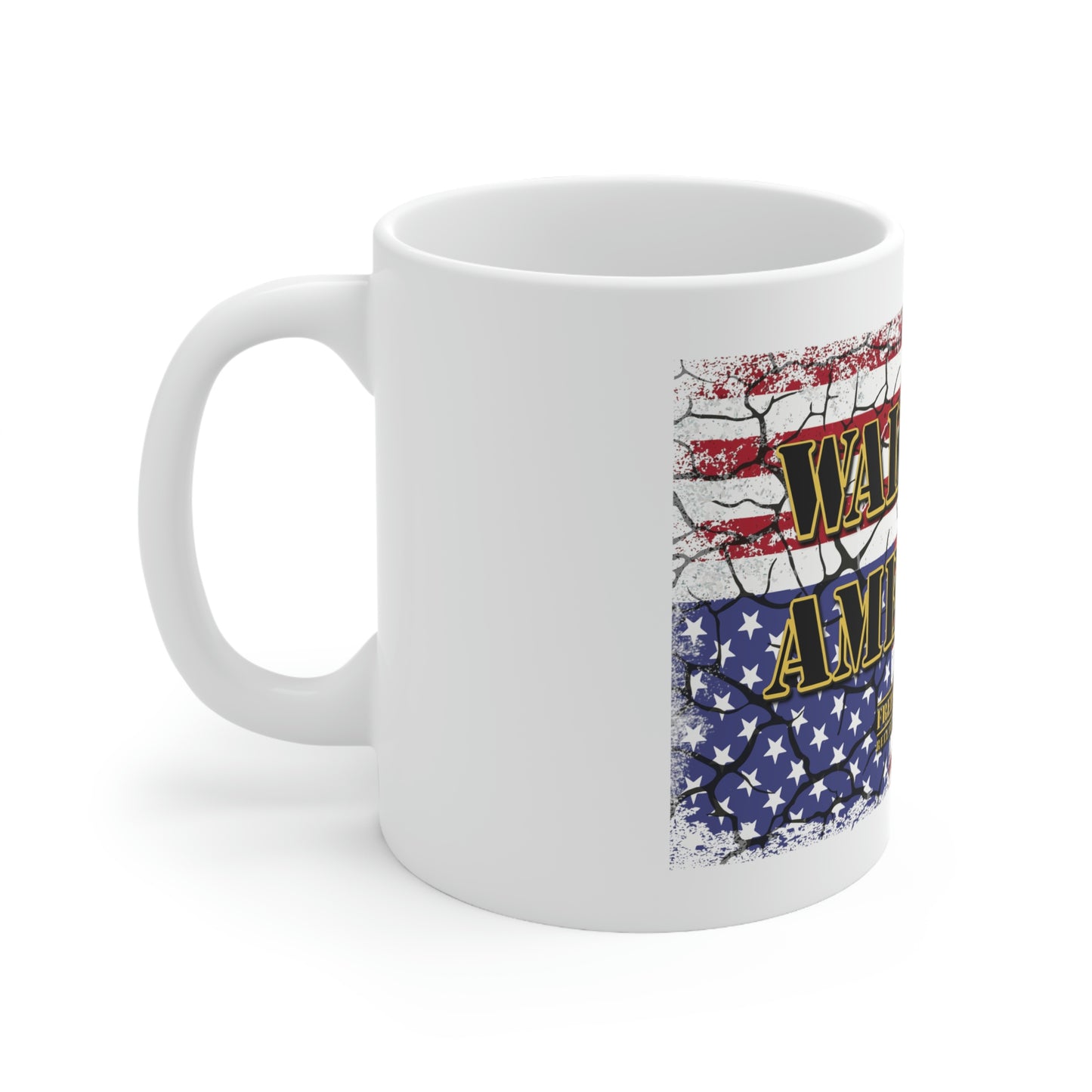 11oz White Mug: Wake Up America!